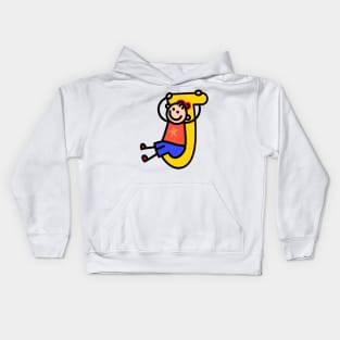 Letter J for Boys alphabet Kids Colorful Cartoon Character Kids Hoodie